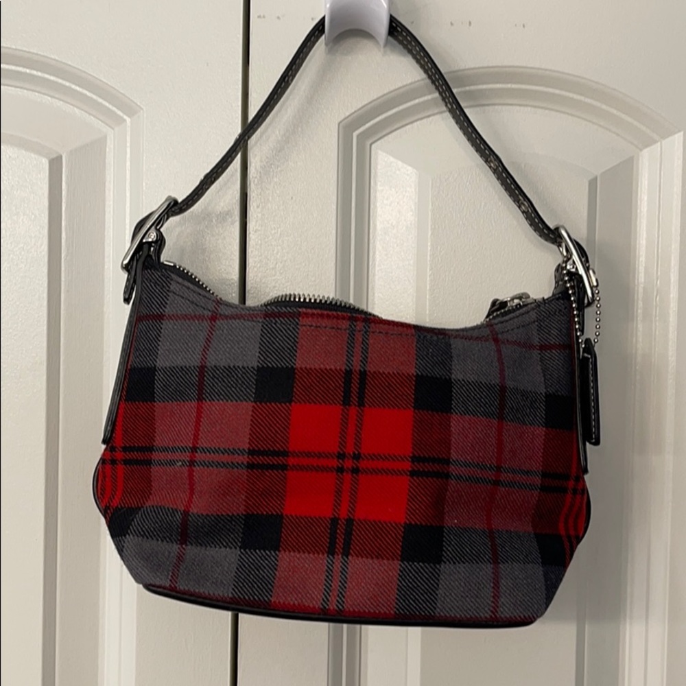 Small Coach plaid purse